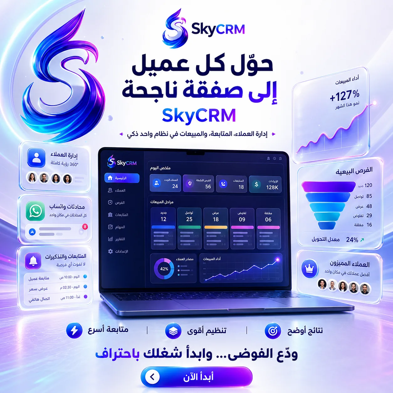 CRM لفريق مبيعات
